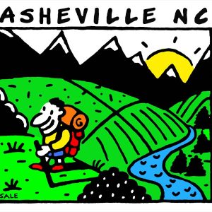 asheville mountain hiker wholesale t-shirt