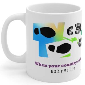 asheville when your country calls nature footprints wholesale mug