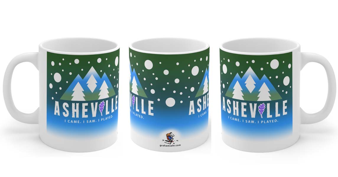 asheville i came i saw i played winter wholesale mug
