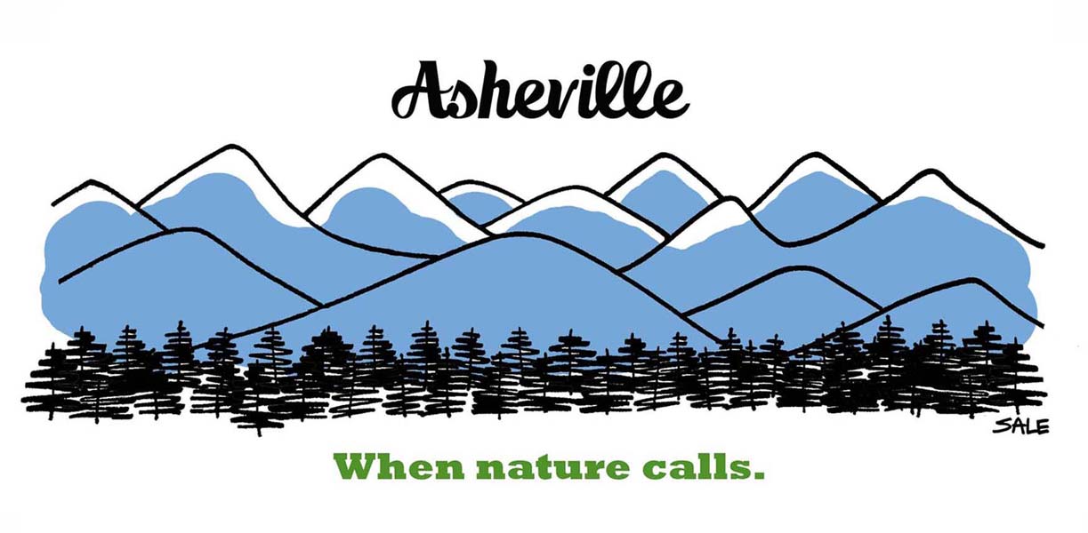 Asheville When Nature Calls wholesale tee shirt