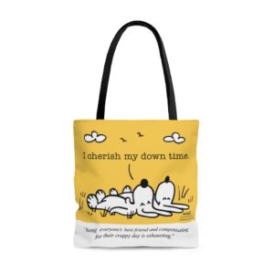 dogs I charish my downtime tote bag