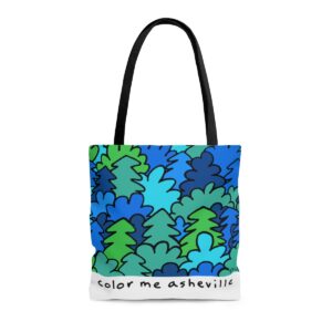 color me asheville summer trees wholesale tote bags