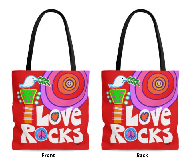 love rocks wholesale tote bags