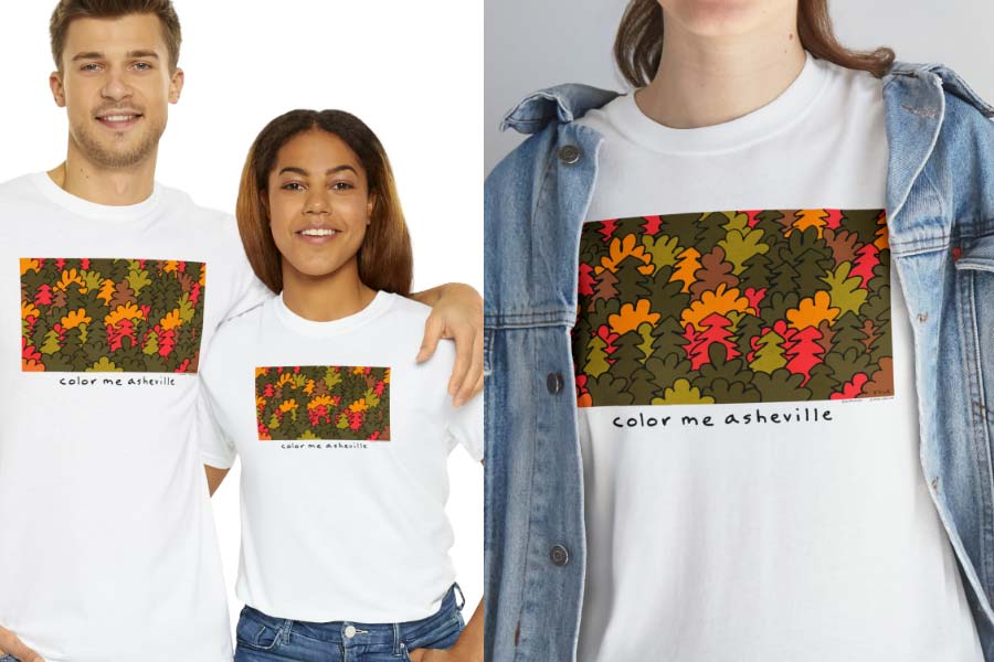 color me asheville fall wholesale t-shirt