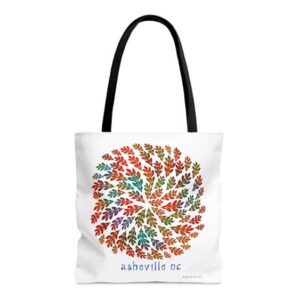 asheville fall leaves tote bags