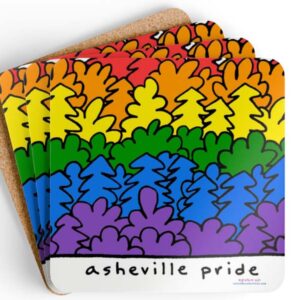 asheville pride fun drink coasters
