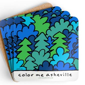 color me asheville summer drink coasters