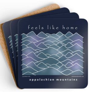 feels like home appalachian mountains fun drink coasters