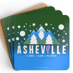 asheville came saw played fun drink coasters